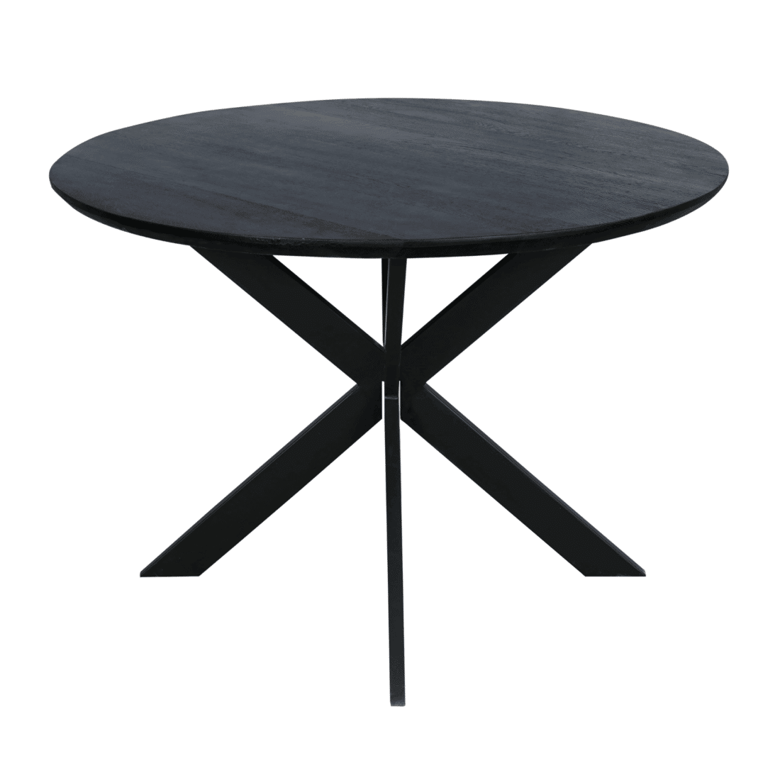 Starfurn Eiken Eettafel Ferris Rond 110 Cm Zwart