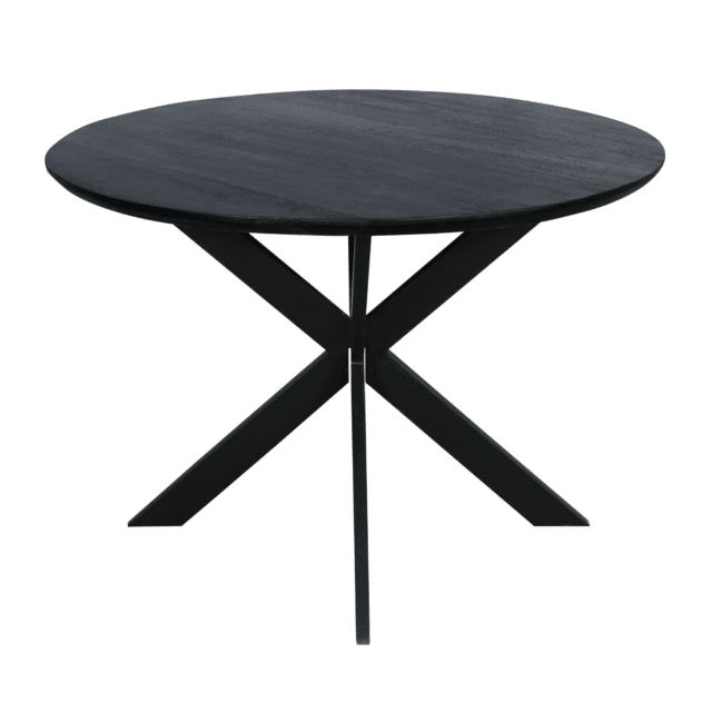 Starfurn Eiken Eettafel Ferris Rond 110 Cm Zwart