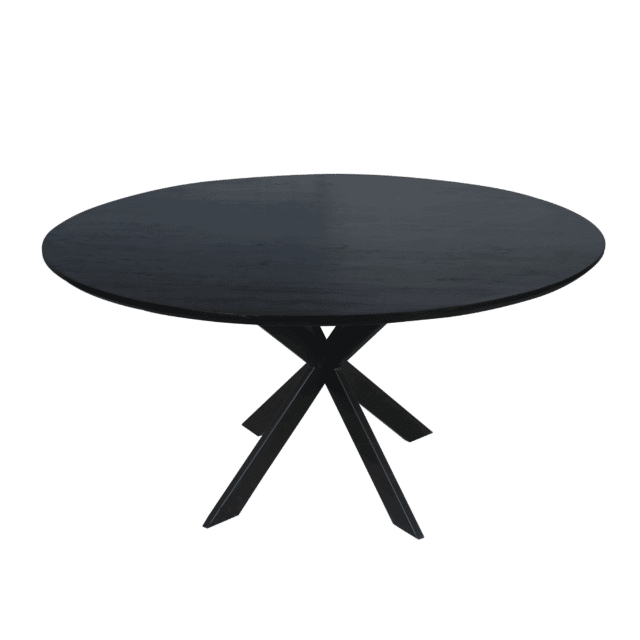 Starfurn Eiken Eettafel Ferris Rond 150 Cm Zwart