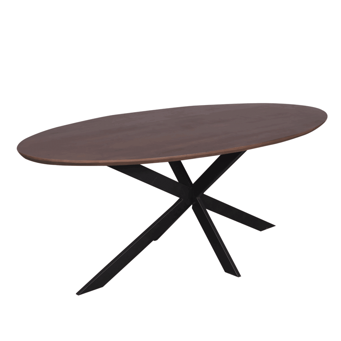 Starfurn Eiken Eettafel Ferris Ovaal 210 Cm Walnoot