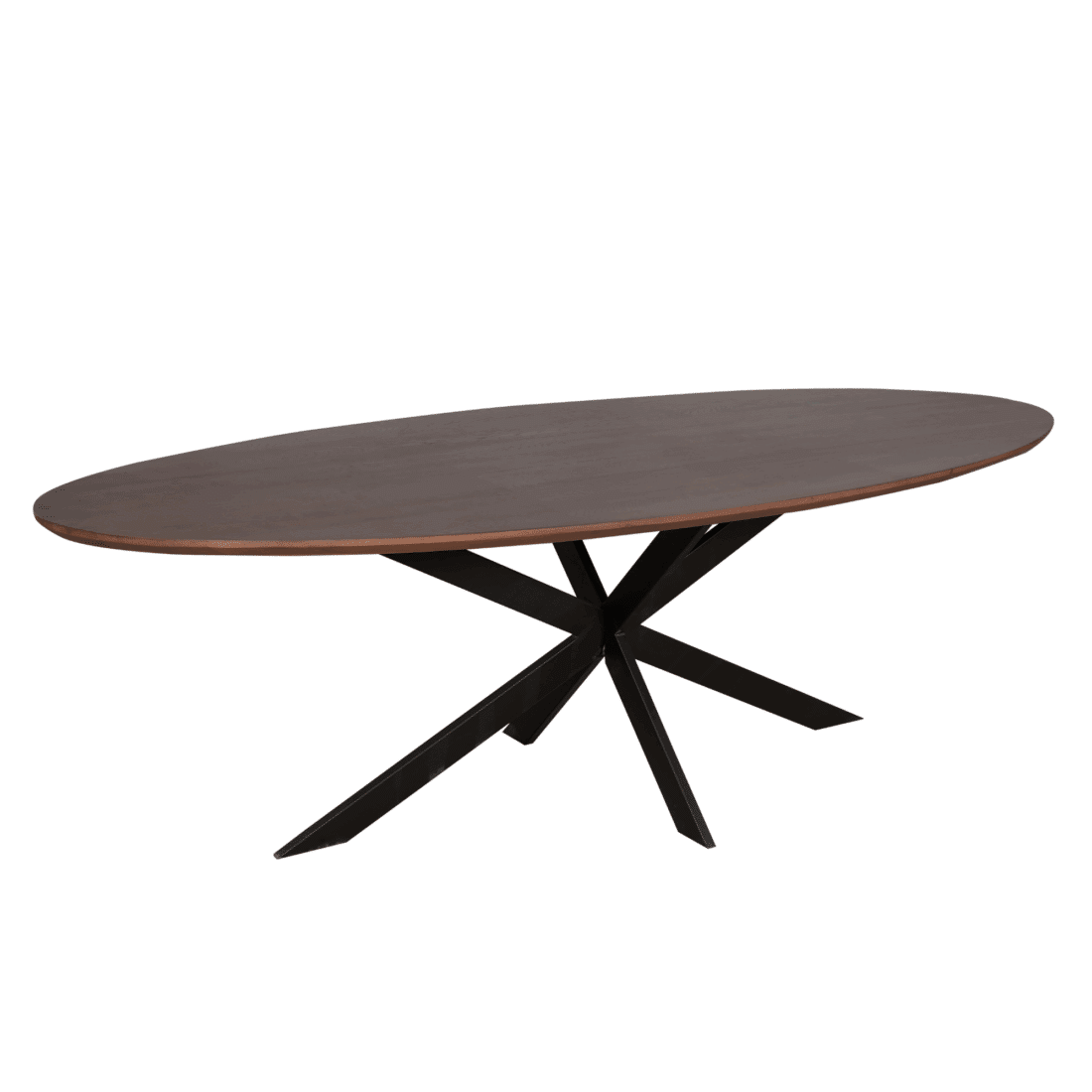 Starfurn Eiken Eettafel Ferris Ovaal 210 Cm Walnoot