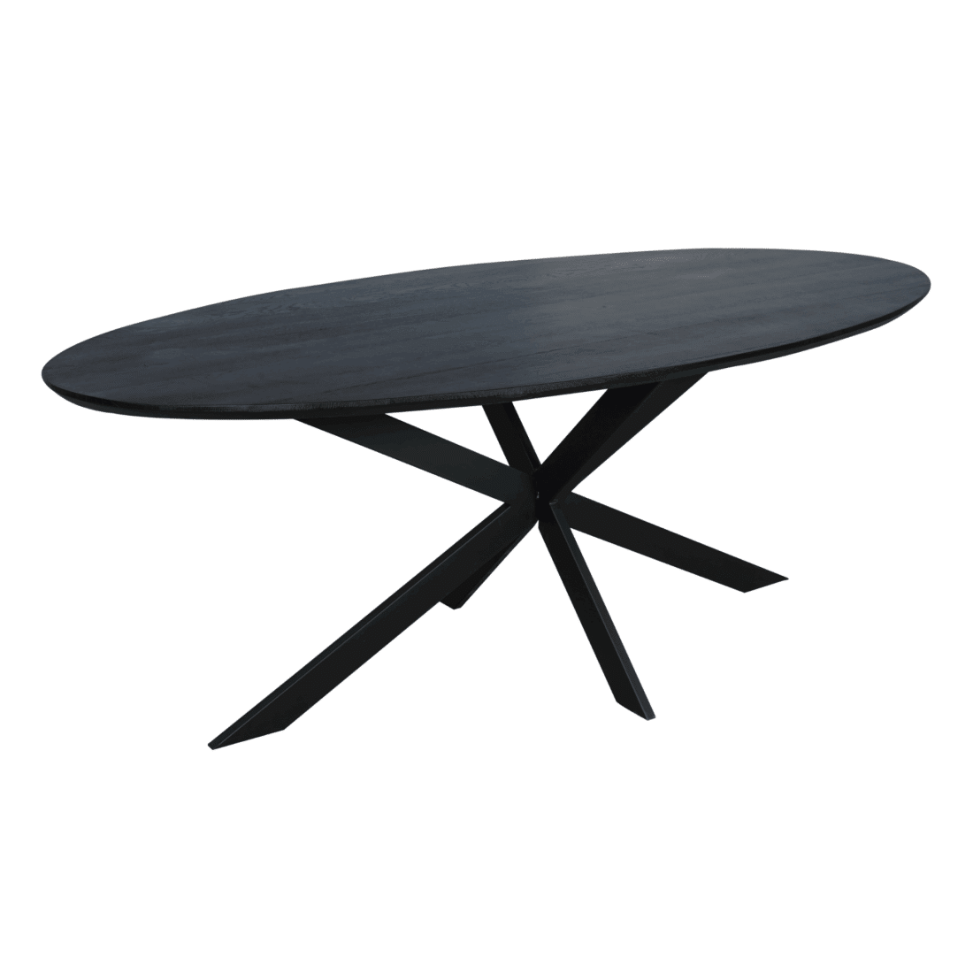 Starfurn Eiken Eettafel Ferris Ovaal 210 Cm Zwart