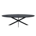 Starfurn Eiken eettafel Ferris | Ovaal 240 cm | Zwart