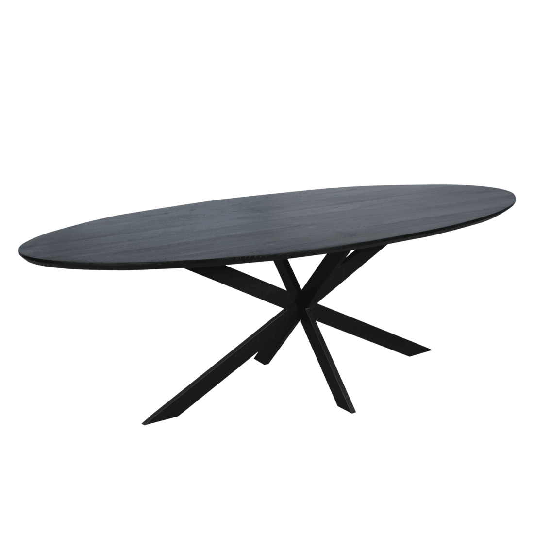 Starfurn Eiken Eettafel Ferris Ovaal 210 Cm Zwart