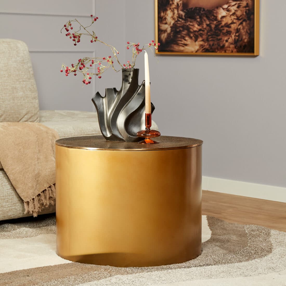 Starfurn Salontafel Fiore Gold 60 Cm
