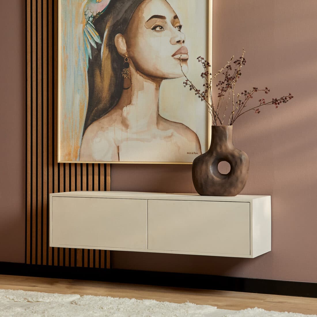 Starfurn Zwevend Tv Meubel Vision Sand 120 Cm