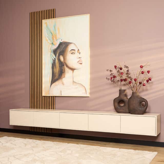Starfurn Zwevend Tv Meubel Vision Sand 280 Cm