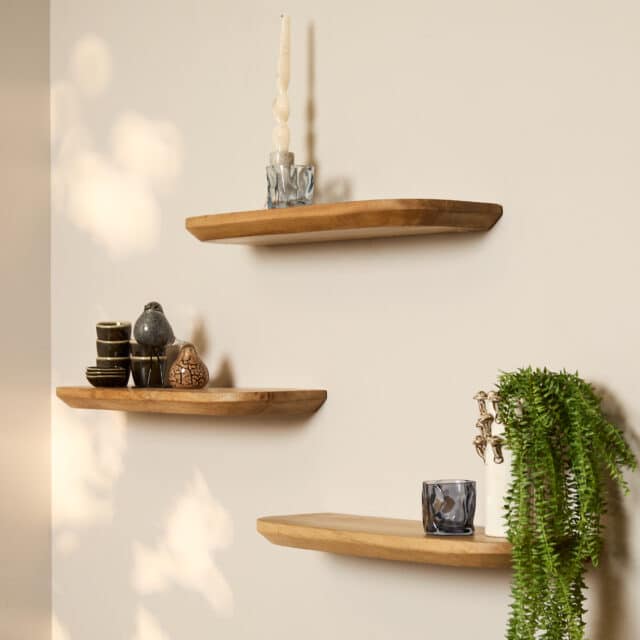 Starfurn Wandplank Gusta Naturel 60 Cm Set Van 3
