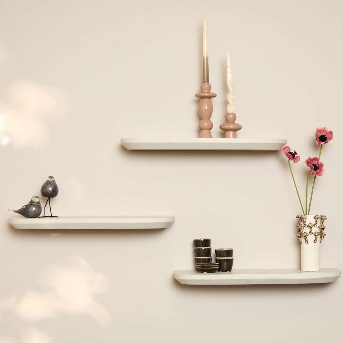 Starfurn Wandplank Gusta Sand 60 Cm Set Van 3