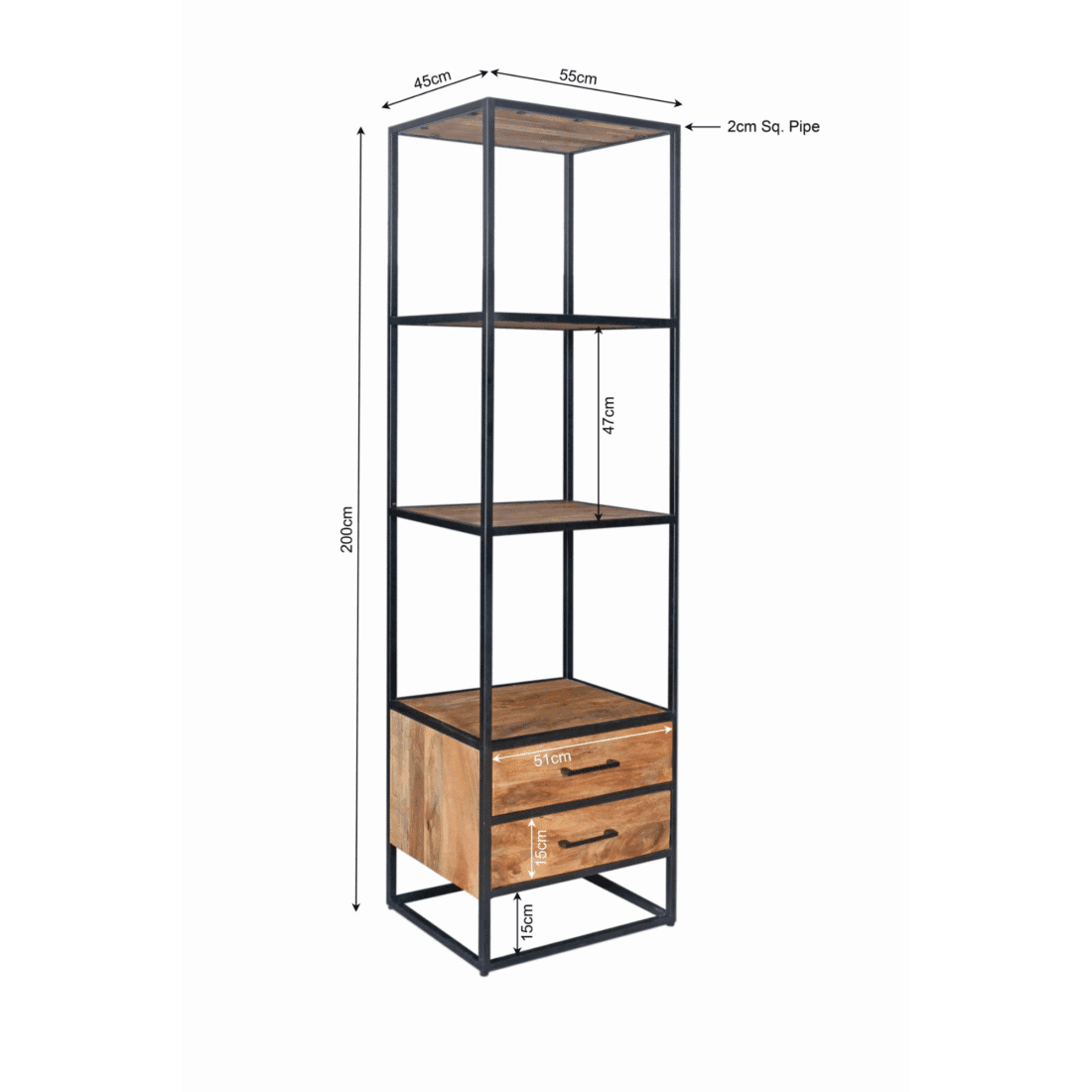 Starfurn Boekenkast Denver 2 Lades 55 Cm