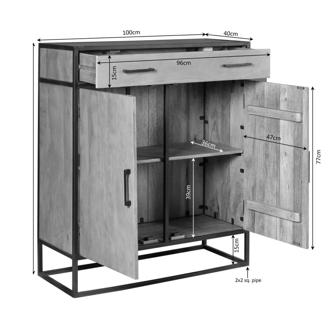 Starfurn Kabinet Kast Denver 100 Cm