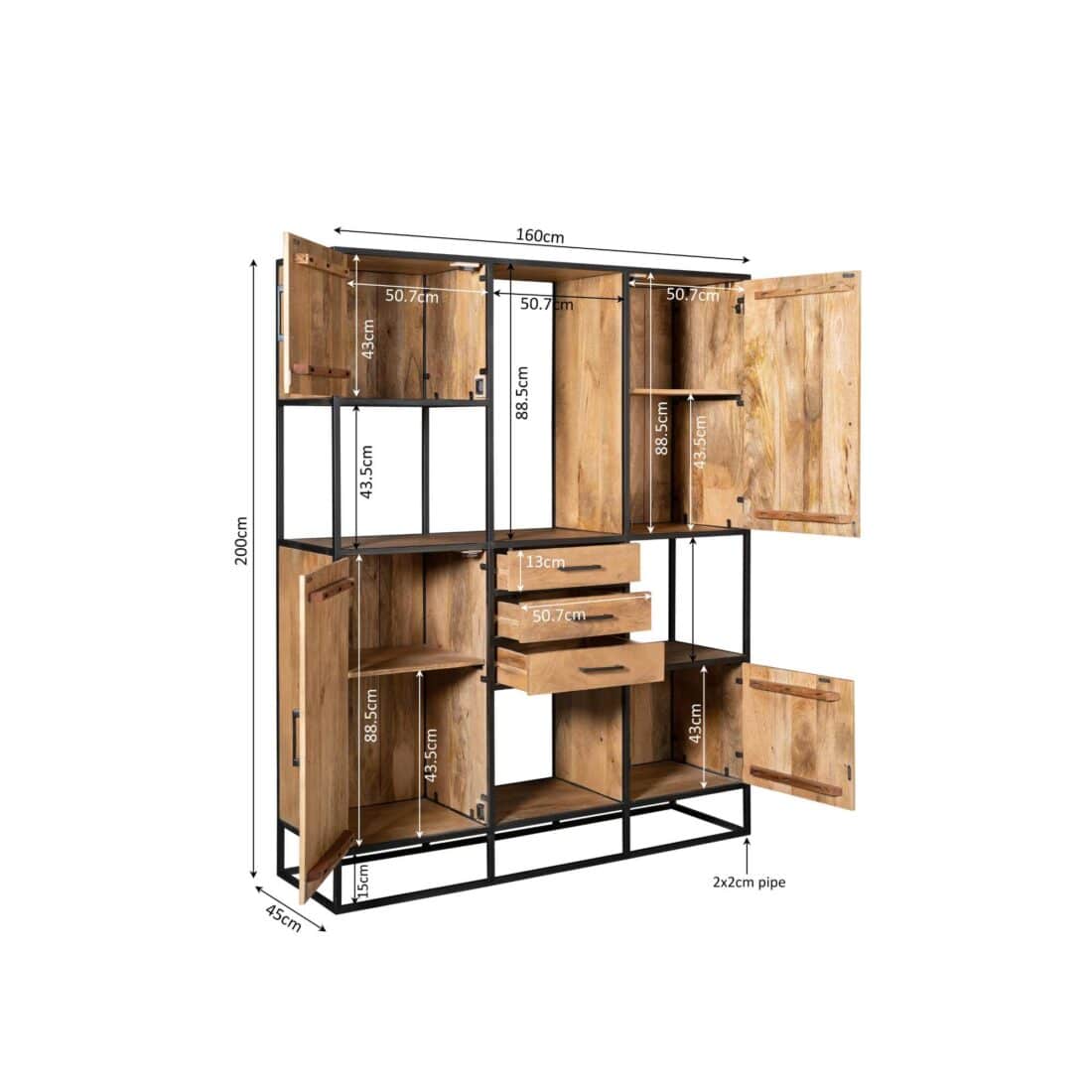 Starfurn Vakkenkast Denver Supreme Xxl 160 Cm
