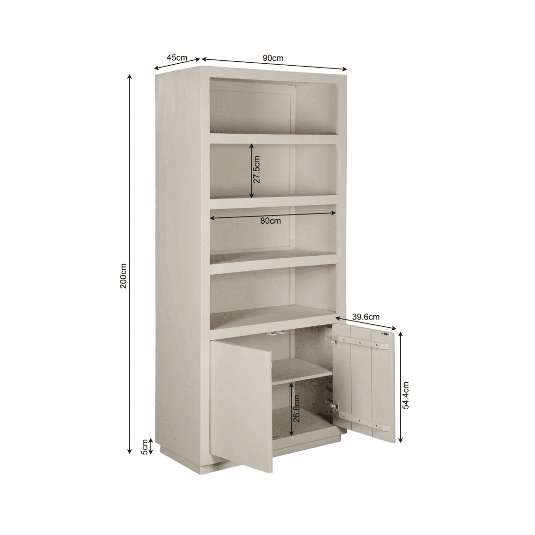 Starfurn Boekenkast Brussel Sand 90 Cm