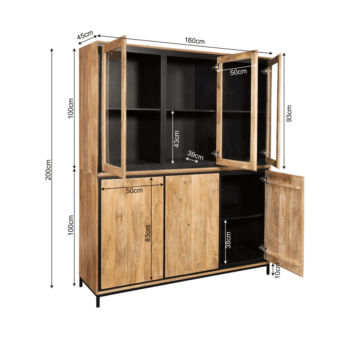 Starfurn Vitrinekast Richwood 160 Cm