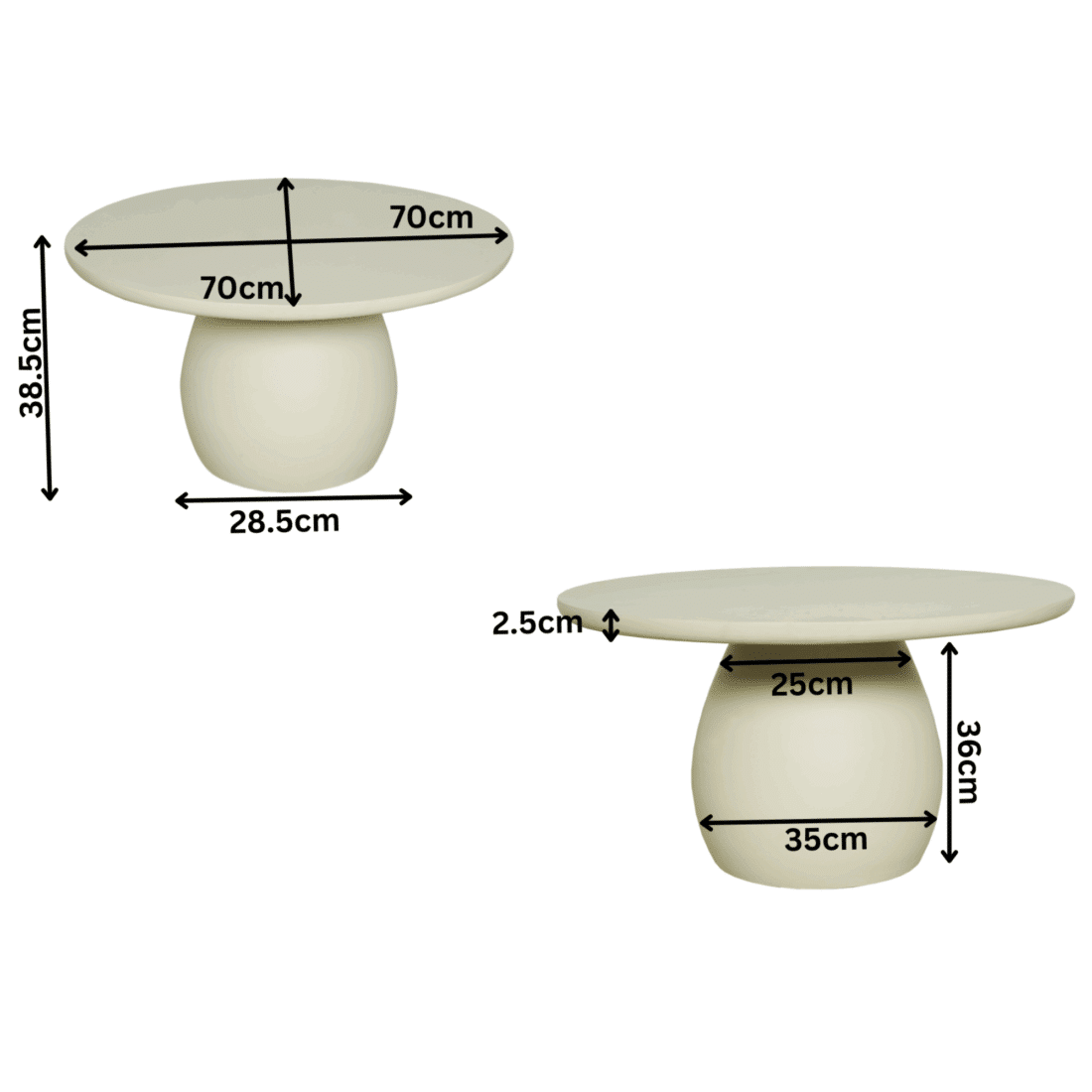 Starfurn Salontafel Mosi 70 Cm