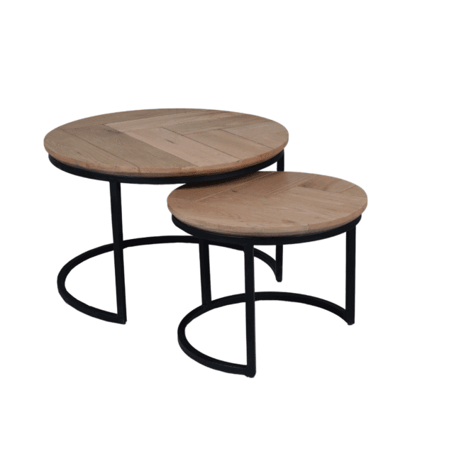 Starfurn Salontafel Otik Natural Oak 70 Cm Set Van 2