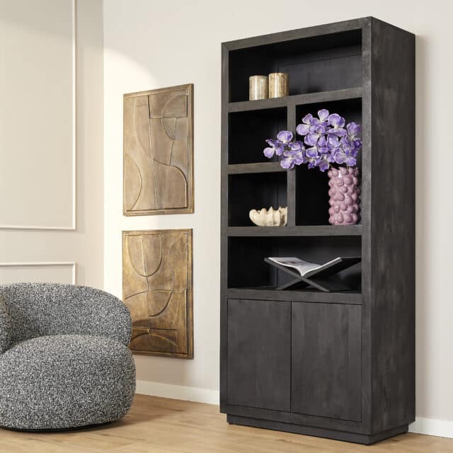 Starfurn Vakkenkast Brussel Black 90 Cm
