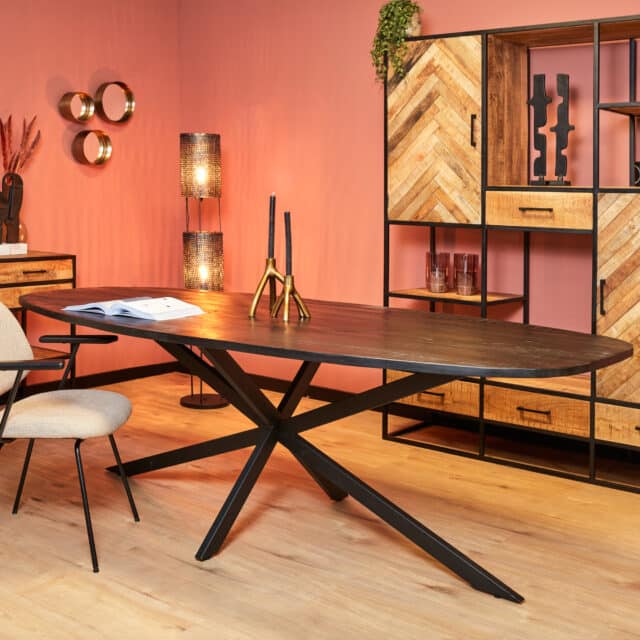 Starfurn Eettafel Elegance Black 200 Cm Deens Ovaal