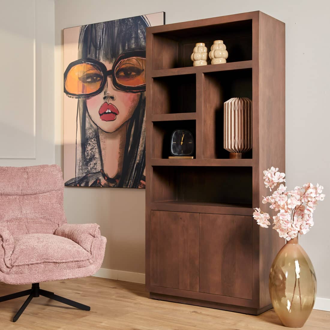 Starfurn Vakkenkast Brussel Walnut 90 Cm