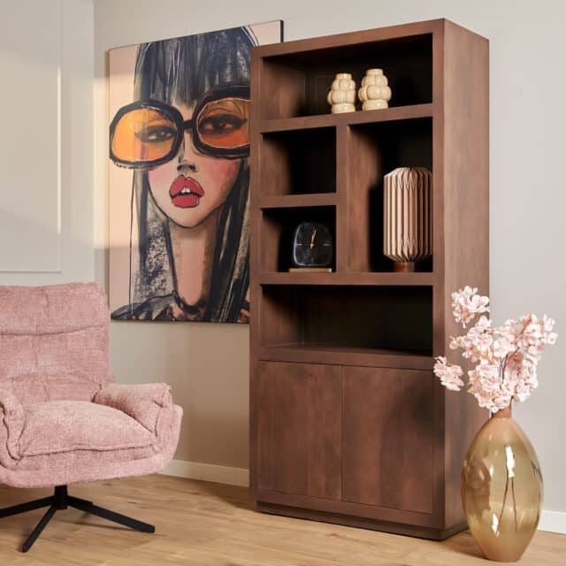 Starfurn Vakkenkast Brussel Walnut 90 Cm