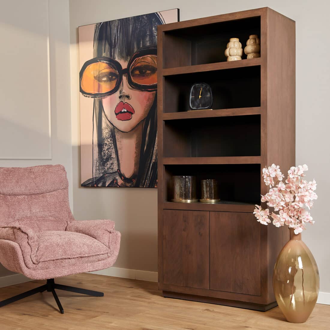 Starfurn Boekenkast Brussel Walnut 90 Cm