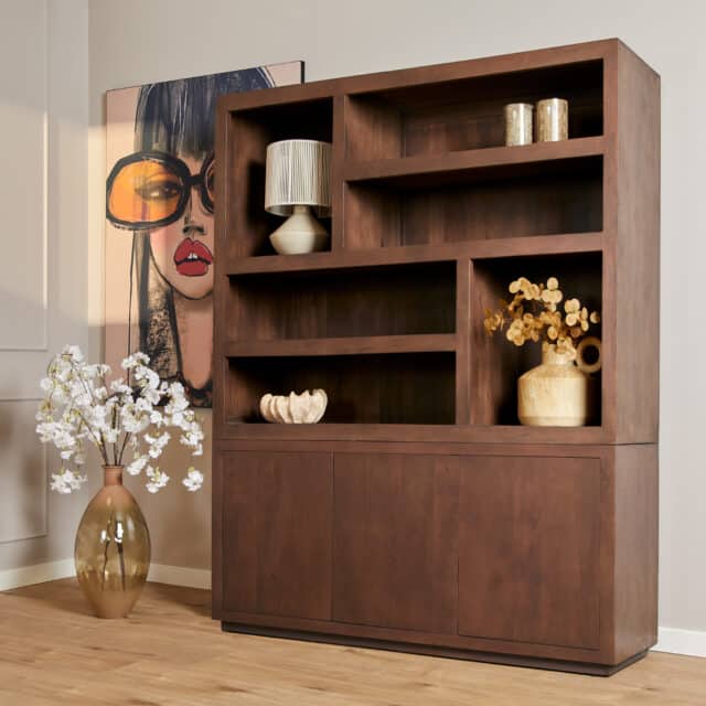 Starfurn Vakkenkast Brussel Walnut Xl 160 Cm