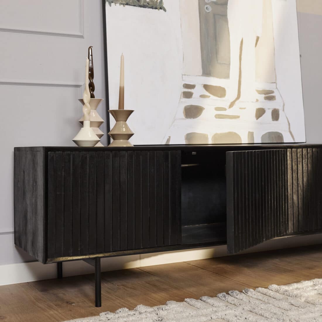 Starfurn Tv Meubel Madison Black 165 Cm