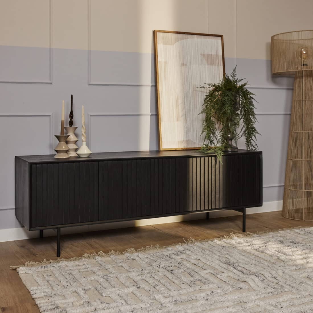 Starfurn Tv Meubel Madison Black 165 Cm