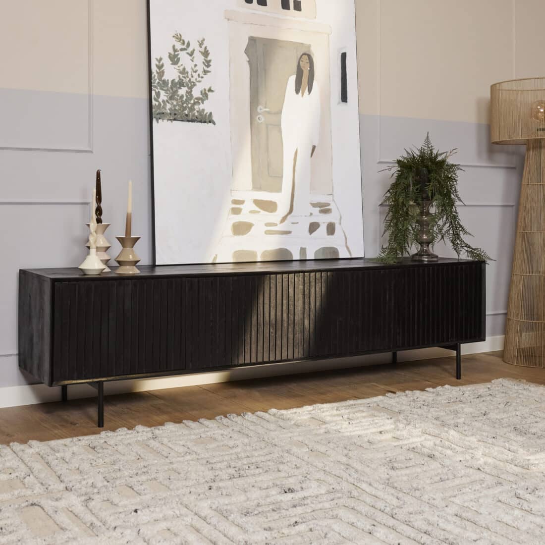 Starfurn Tv Meubel Madison Black 210 Cm