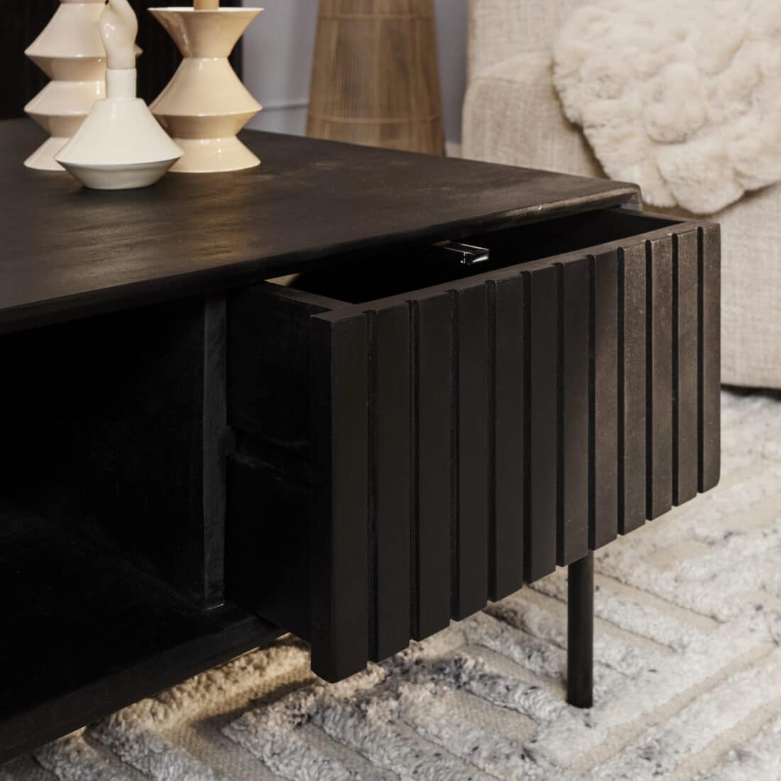 Starfurn Salontafel Madison Black 80 Cm Vierkant