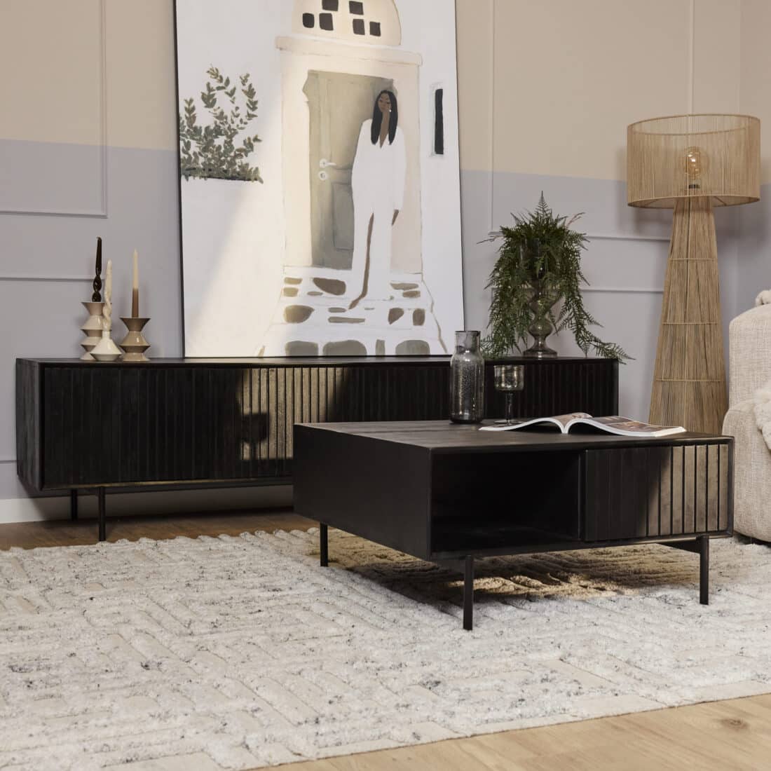 Starfurn Salontafel Madison Black 80 Cm Vierkant