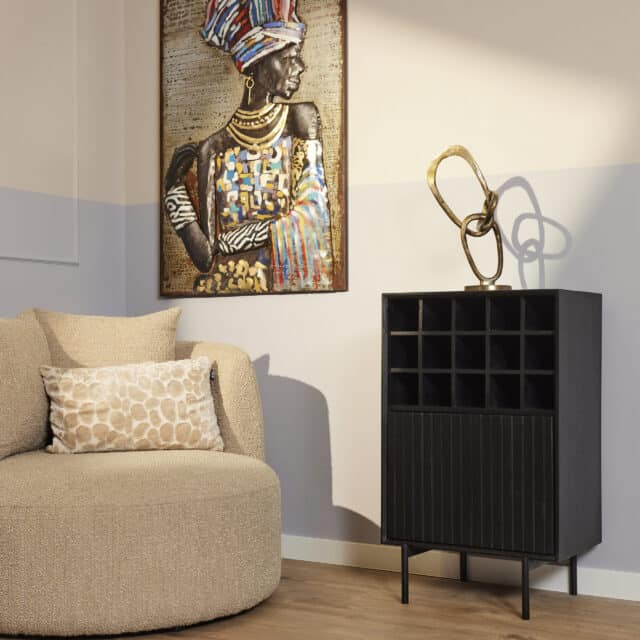 Starfurn Wijnkast Madison Black 55 Cm