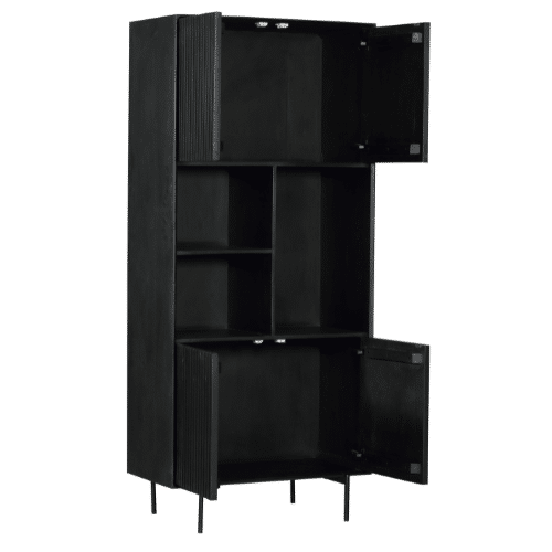 Starfurn Vakkenkast Madison Black 90 Cm