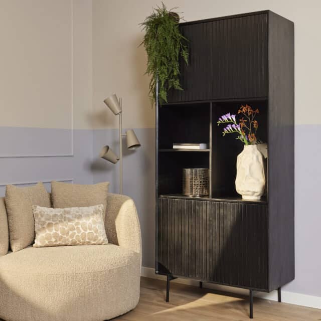 Starfurn Vakkenkast Madison Black 90 Cm