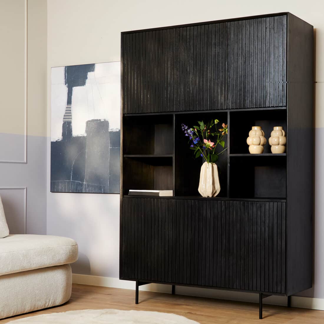 Starfurn Vakkenkast Madison Xl Black 135 Cm