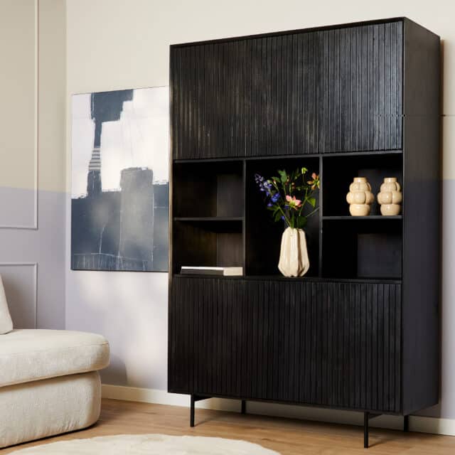 Starfurn Vakkenkast Madison Xl Black 135 Cm