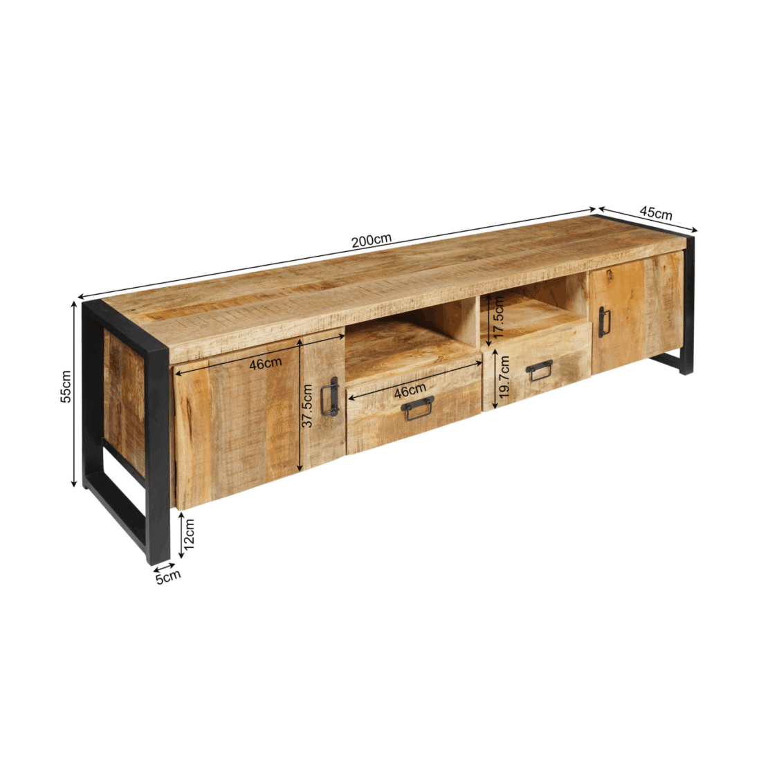 Starfurn Tv Meubel Boaz 200 Cm Met Deuren En Lades