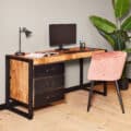 Starfurn Bureau Boaz | 145 cm | metalen lades