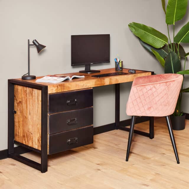 Starfurn Bureau Boaz 145 Cm Metalen Lades