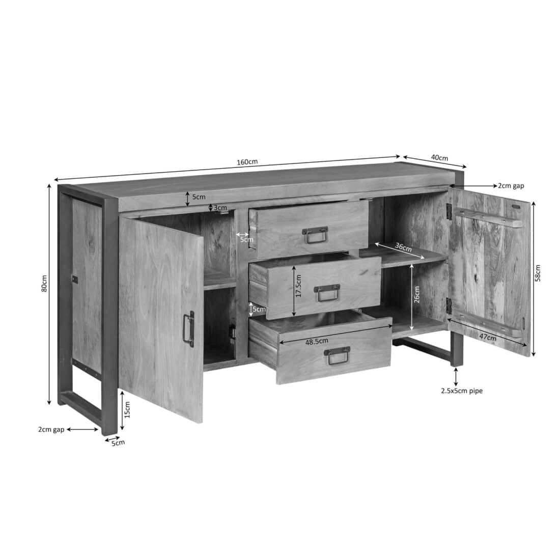 Starfurn Dressoir Boaz 160 Cm