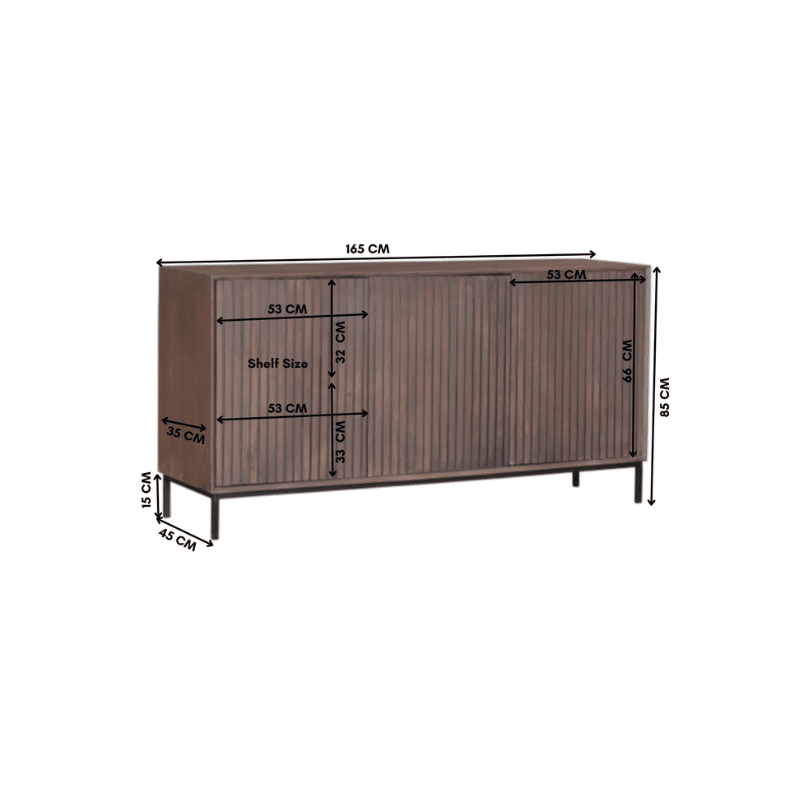 Starfurn Dressoir Madison Walnut 165 Cm