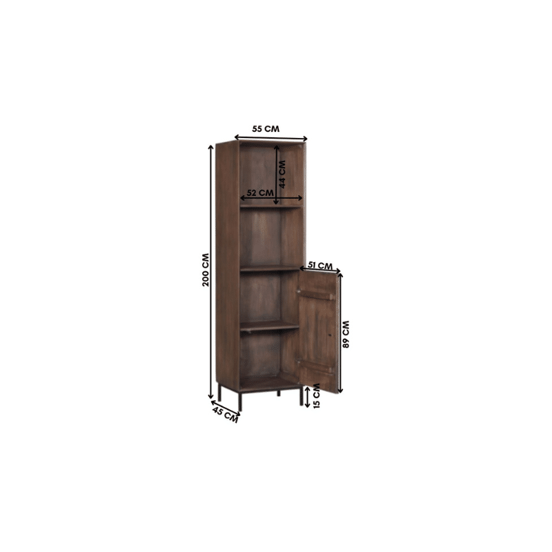 Starfurn Boekenkast Madison Walnut 55 Cm