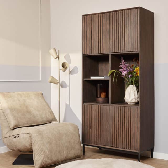Starfurn Vakkenkast Madison Walnut 90 Cm
