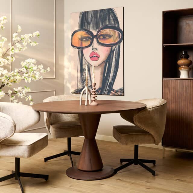 Starfurn Eettafel Lima Walnut 130 Cm Rond