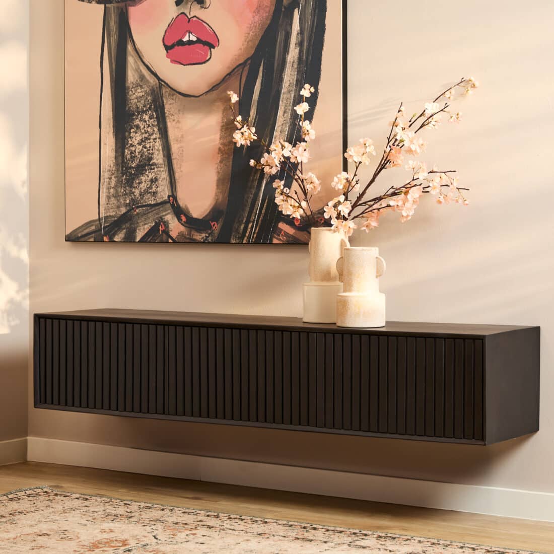 Starfurn Zwevend Tv Meubel Madison Black 160 Cm
