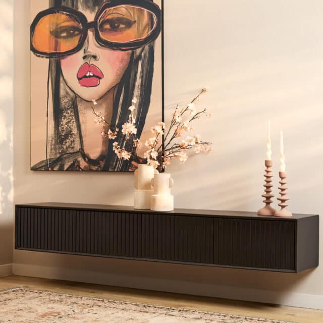 Starfurn Zwevend Tv Meubel Madison Black 200 Cm