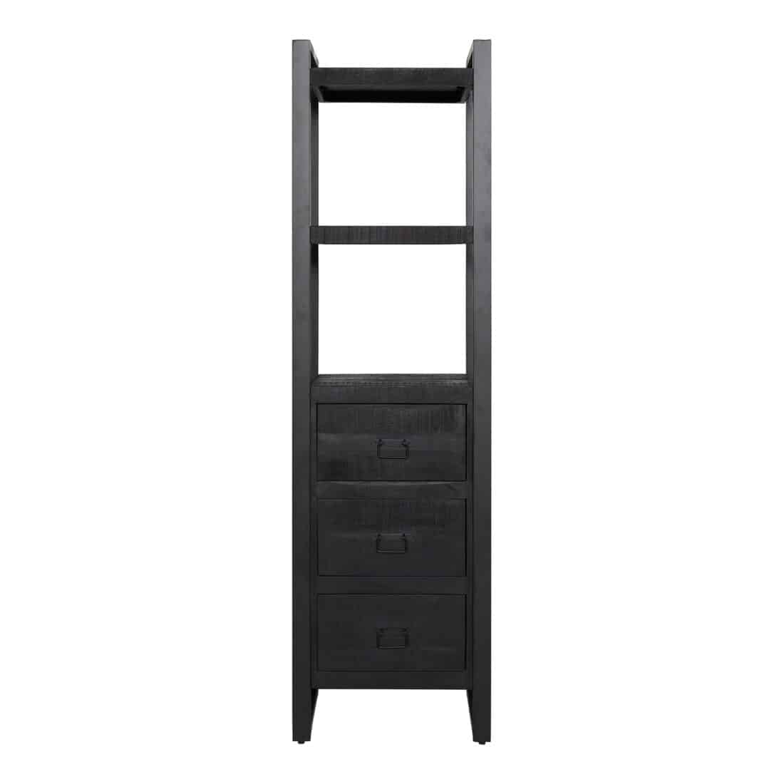 Starfurn Boekenkast Boaz Black 55 Cm Drie Lades