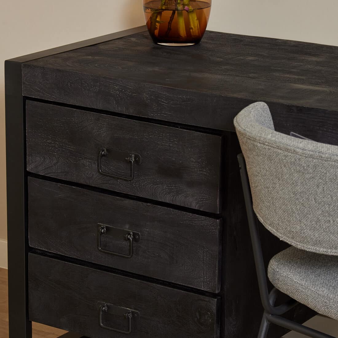 Starfurn Bureau Boaz Black 145 Cm