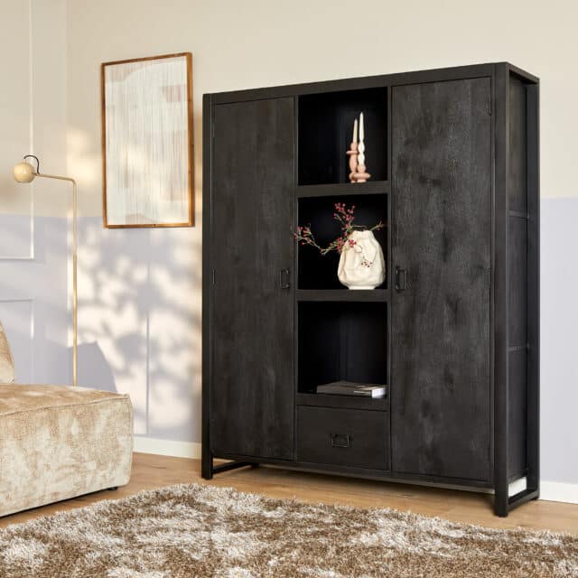 Starfurn Boekenkast Boaz Black 150 Cm