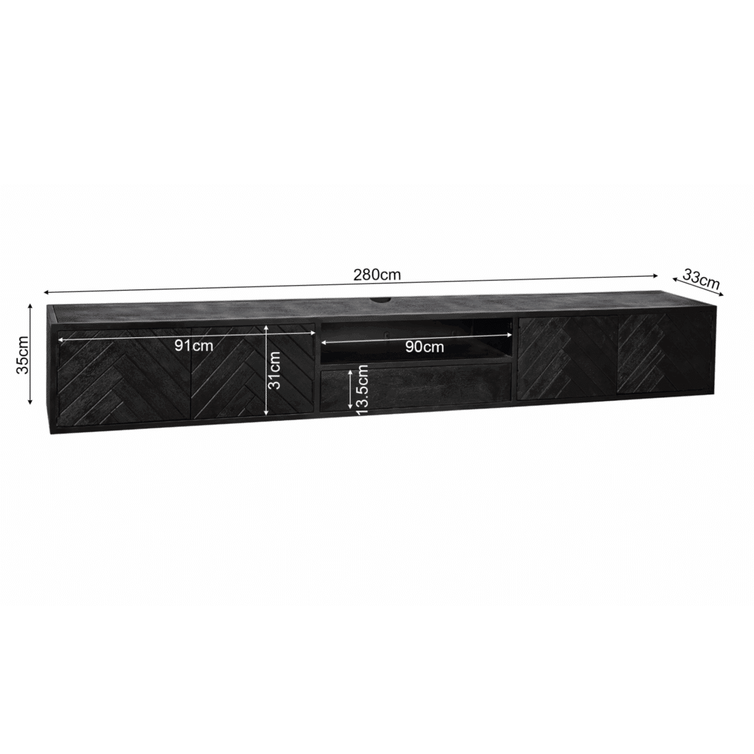 Starfurn Zwevend Tv Meubel New York 280 Cm